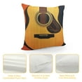 thumbnail image 4 of Leisuo Throw Pillow Covers Retro Music Guitar Vintage Music Decorative Square Pillowcases Cushion Cover (RM-Guitar) white, 4 of 5