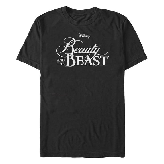 Men's Beauty and the Beast Classic White Movie Logo Graphic T-Shirt