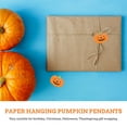 thumbnail image 3 of MasteelfCA 50pcs Halloween Pumpkin Hanging Tags Gift Tags Paper Hanging Pumpkin Pendants, 3 of 7