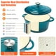 thumbnail image 5 of Juego de utensilios de cocina de hierro fundido esmaltado antiadherente QuliMetal, 7 ollas y sartenes con tapa, sartén, cacerola, horno holandés saludable para hornear pan de masa madre, apto para hor, 5 of 5