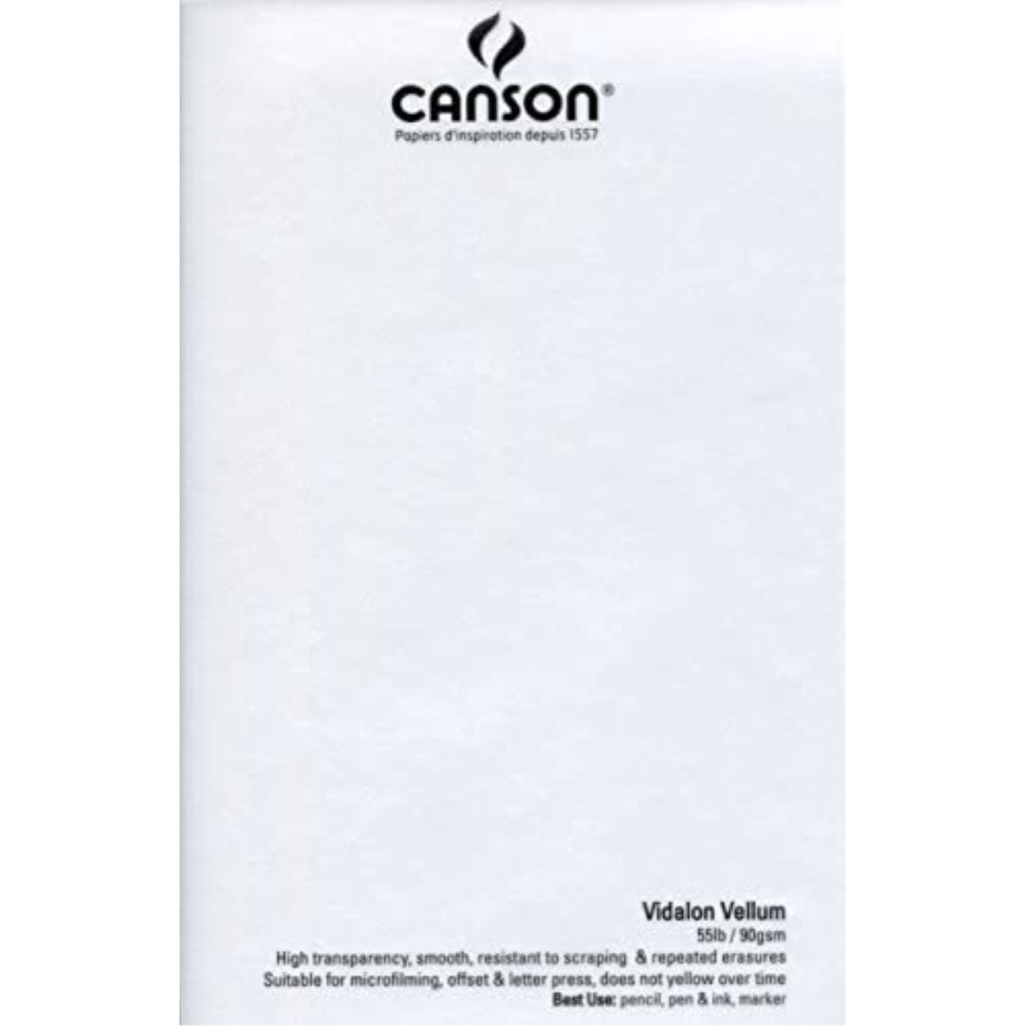Canson Artist Series Vidalon Vellum Tracing Paper, 11" x 14", 50 Sheets