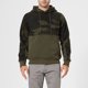 thumbnail image 2 of Hombres Otoño Sudadera Con Capucha Color Bloqueo Cordón Espesar Bolsillo Costilla Cierre De Punto Suelto Casual Manga Larga Jersey Con Capucha Top Verde M, 2 of 6