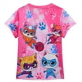 thumbnail image 3 of SuperKitties girls' T-shirt with cartoon fashion elements for movies, TV games, and girls, suitable for children aged 3-10, 3 of 3