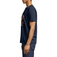 thumbnail image 2 of 250th Anniversary USA Men Navy Blue Graphic T Shirts, Classic USA Flag Pattern Short Sleeve Crewneck Tee for Independence Day Party - S, 2 of 3