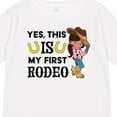 thumbnail image 4 of Inktastic Yes, This is My First Rodeo Cowgirl in Hat and Boots Girls Long Sleeve Toddler T-Shirt, 4 of 5