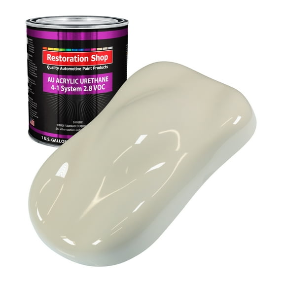 Restoration Shop Ford Performance White Acrylic Urethane Auto Paint - Gallon Paint Color Only, Single Stage High Gloss