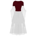 thumbnail image 3 of Gothic Dress Women Off Shoulder Elegant Lace Batwing Sleeve Gown, 3 of 4