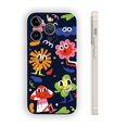 thumbnail image 1 of Stylish and Durable: Fun Cartoon Print Matte Double Layer Silver Phone Case for iPhone 15 Pro Max 14 13 12 Pro 11, 1 of 4