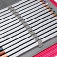 thumbnail image 4 of Estuche para lápices con cremallera, prácticos portalápices de lona para lápices de acuarela, lápices de colores, lápices, color rojo rosa, 4 of 5