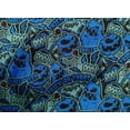 thumbnail image 4 of oneOone Cotton Poplin Iris Blue Fabric Halloween Craft Projects Decor Fabric Printed By The Yard 42 Inch Wide, 4 of 4