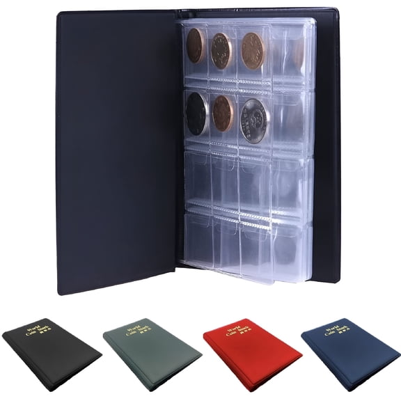 CCOCC 120 Pockets Coin Holder Collection Coin Storage Album Book for Collectors,Money Penny Pocket