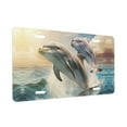 thumbnail image 2 of KAKALAD Ocean Dolphin 07 Aluminum Universal Car Vehicles License Plate 6" x 12" (4 Holes), 2 of 9