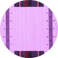 thumbnail image 1 of Ahgly Company Indoor Round Abstract Purple Contemporary Area Rugs, 6' Round, 1 of 4