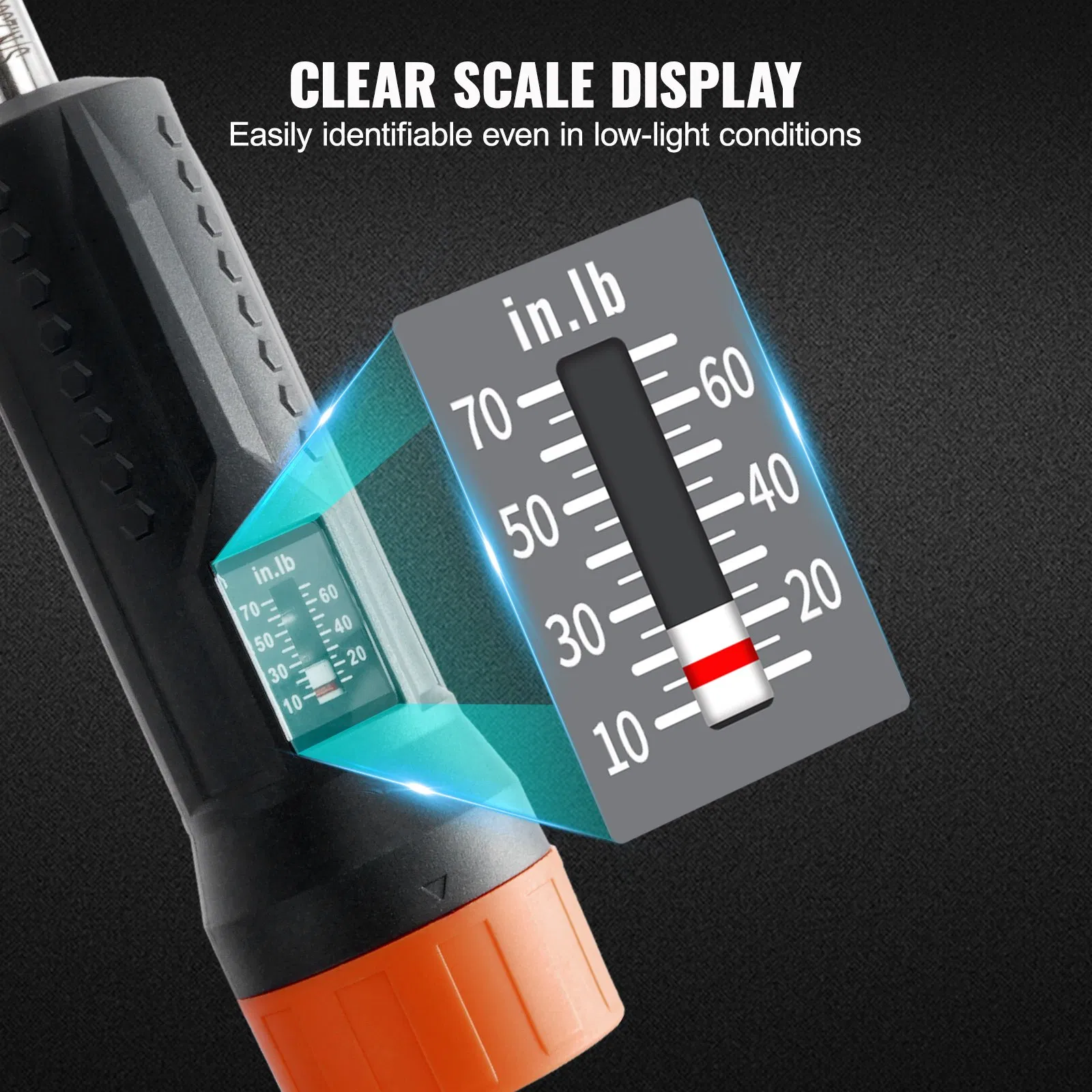 Torque screwdriver set, screwdriver head set with window, 12 drill bits and box, magnetic function, over-torque warning, durable, wear-resistant and corrosion-resistant