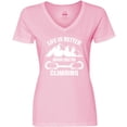thumbnail image 3 of Inktastic Rock Climbing Mountains Women's V-Neck T-Shirt, 3 of 5