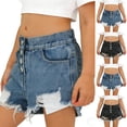 thumbnail image 1 of Ashirexll Girls Jean Shorts Fashion Summer Ripped Denim Shorts for Kids, 1 of 7
