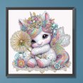 thumbnail image 3 of Pintura de diamante 5D DIY taladro en forma especial parcial diente de león unicornio 30x30cm, 3 of 9