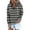 Gray, variant on jsaierl Striped Hoodies for Women Button Up Trendy Drawstring Hooded Pullover Sweatshirt Long Sleeve Tunic Shirt Blouse