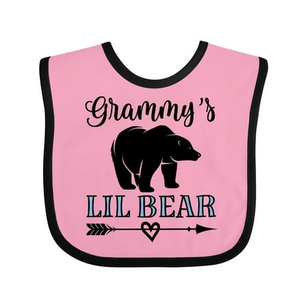 

Inktastic Grammy Lil Bear Grandson Gift Baby Boy Bib