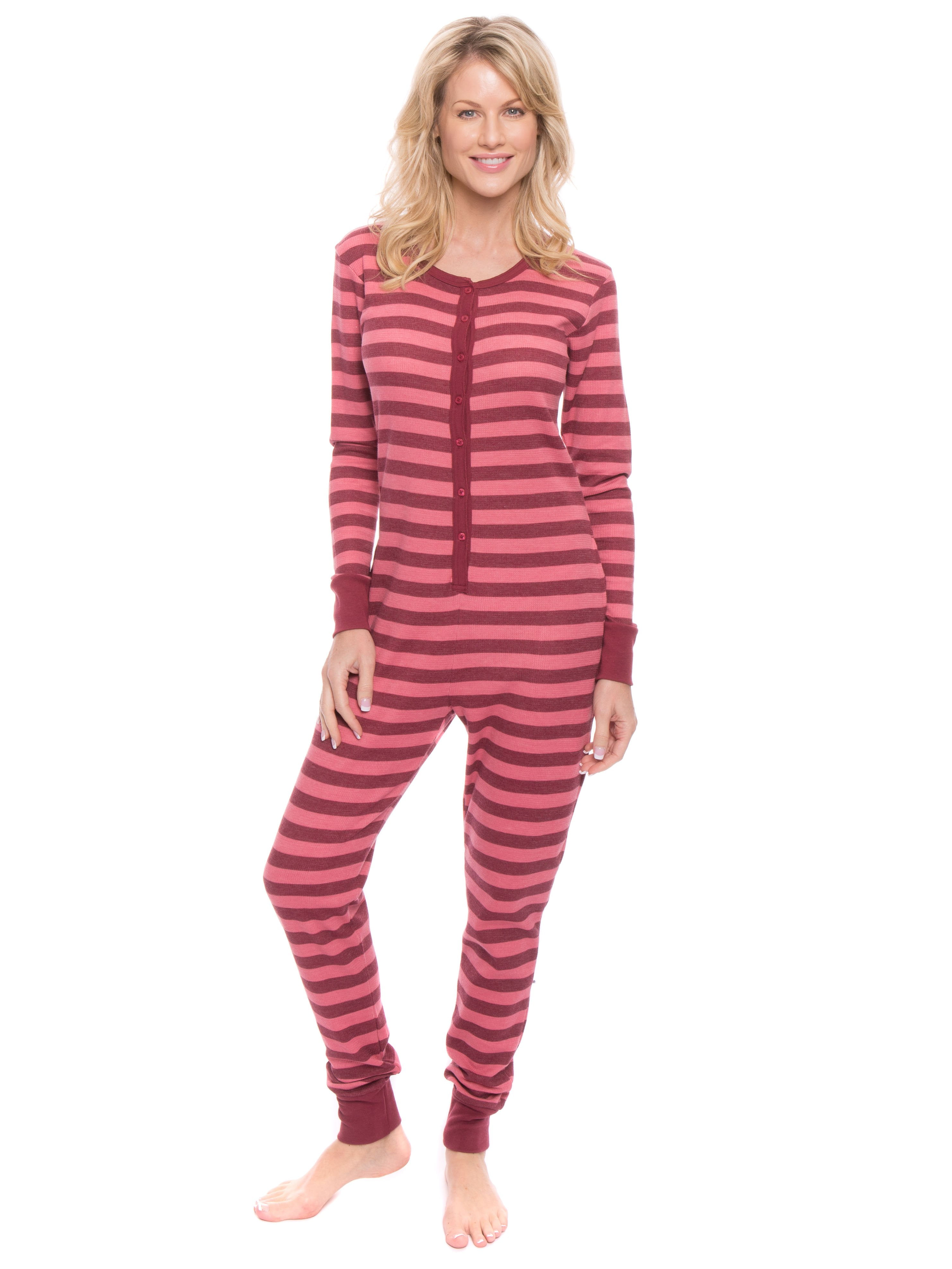 women's thermal onesie pajamas