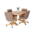 thumbnail image 5 of Caster Chair Company 5-Piece 42x[42/60] Caster Dining Set Wood Edge Laminate Table Top & Caramel Chairs, 5 of 23