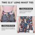 thumbnail image 6 of Beagle Dog Dog and Pioneer Flower Apron-Garden Aprons for Women with Pockets-Cotton Linen Waterproof Kitchen Cooking Gardening Aprons Adjustable for Kitchen,Cooking,BBQ and Salon 33x27 Inch, 6 of 7