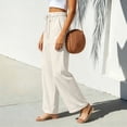 thumbnail image 5 of SROBPTY Fall Winter Plus Size Womens Pants Solid Drawstring High Waist Wide-Leg Bottoms with Pocket, 5 of 5
