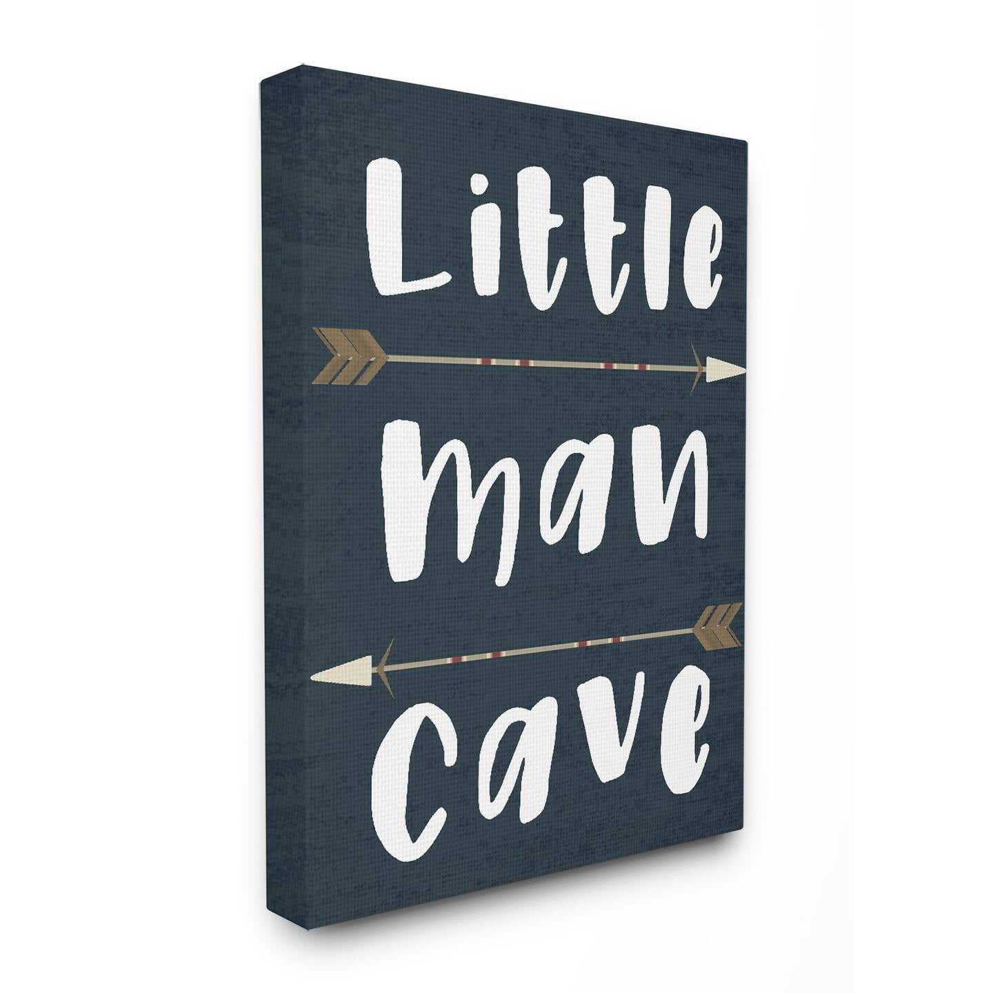 Stupell Little Man Cave Arrows Stretched Canvas Wall Art 16 x 20