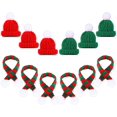 thumbnail image 1 of Juegos de Fundas para Botellas de Vino ZHAOCHENG Suéter de Punto Muñeco de Nieve Papá Noel, 1 of 5