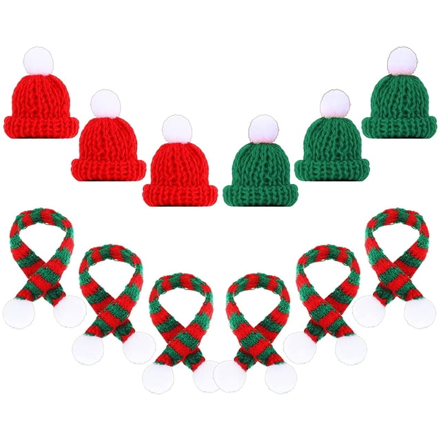 Juegos de Fundas para Botellas de Vino ZHAOCHENG Suéter de Punto Muñeco de Nieve Papá Noel