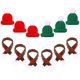 thumbnail image 1 of 6 juegos de funda para botella de vino de Navidad, suéter de punto, vestido de botella de vino, funda para botella de vino de muñeco de nieve de Papá Noel para decoraciones navideñas, suéter de Navida, 1 of 5