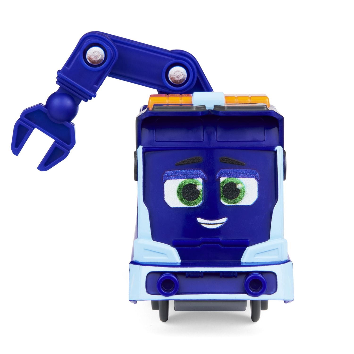 Mighty Express, Petit train Push and Go Milo le mécano avec wagon de cargaison, jouets pour enfants à partir de 3 ans