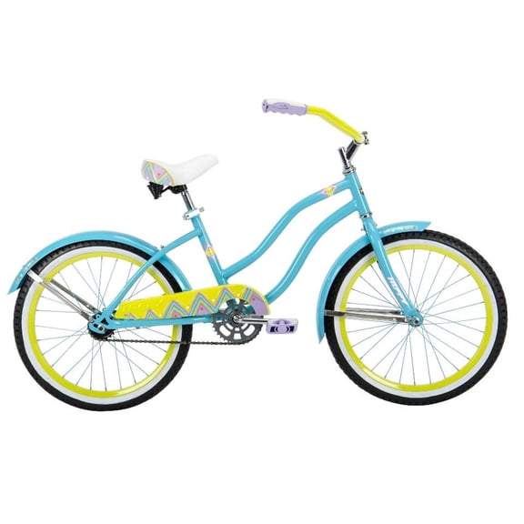 Huffy 20” Good Vibrations Cruiser Bike, Fits Riders 44”-56”, Blue, Youth, Girls