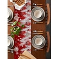 thumbnail image 5 of Hokiten Table Runners 72 Inches Long Dress Scarves, Red Christmas Farmhouse Kitchen/Dining Table Runner, Coffee Tablerunners, Xmas Balls Snowflake Silver Pine Needles 14x72 Inch, 5 of 7