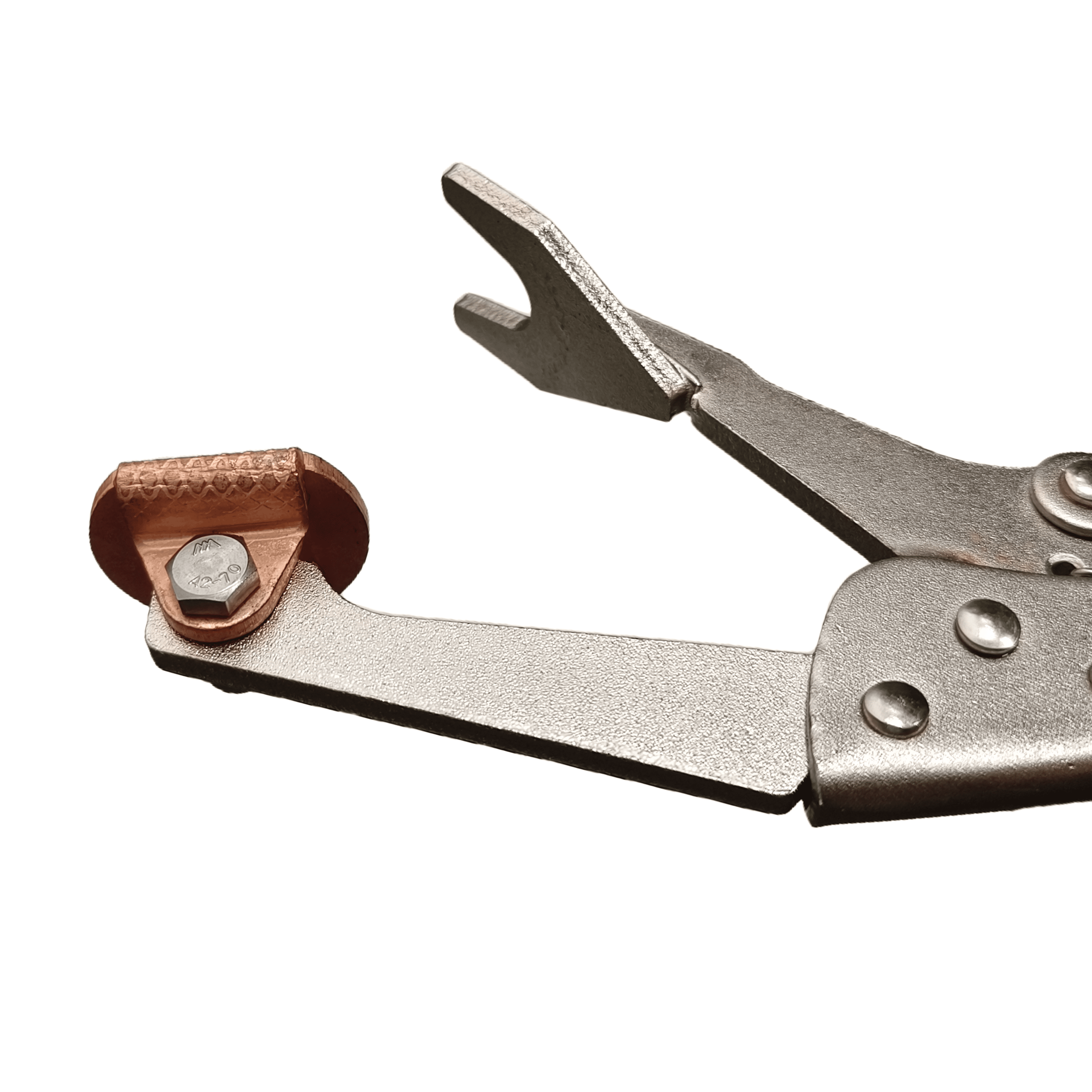 Plug Weld Pliers, Locking Welding Pliers with Copper Pads, Up to 2.7" Opening | Sheet Metal Clamp for Plug Welds, Auto Body & Metal Fabrication