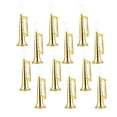 thumbnail image 1 of EeaseMX 12 piezas de trompeta de plástico para hacer ruido, juguetes para niños, animadoras, partidos de fútbol, accesorios para animar, regalo de fiesta de cumpleaños (dorado), 1 of 7
