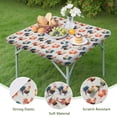 thumbnail image 4 of Light Gray Chicken Rooster Pattern Square Fitted Tablecloth with Elastic Edge,Square Table Cover,Washable Elastic Table Cover for Home Kitchen Party Decor 34"x34", 4 of 6