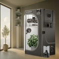 thumbnail image 5 of AC Infinity CLOUDLAB 844, Advance Grow Tent 4x4, Thickest 1" Poles, 2000D Mylar Canvas, Lab-Tested Highest Reflectivity, Largest Zipper Window, Controller Mount Plate, 48" x  48" x 80" Indoor Growing, 5 of 7