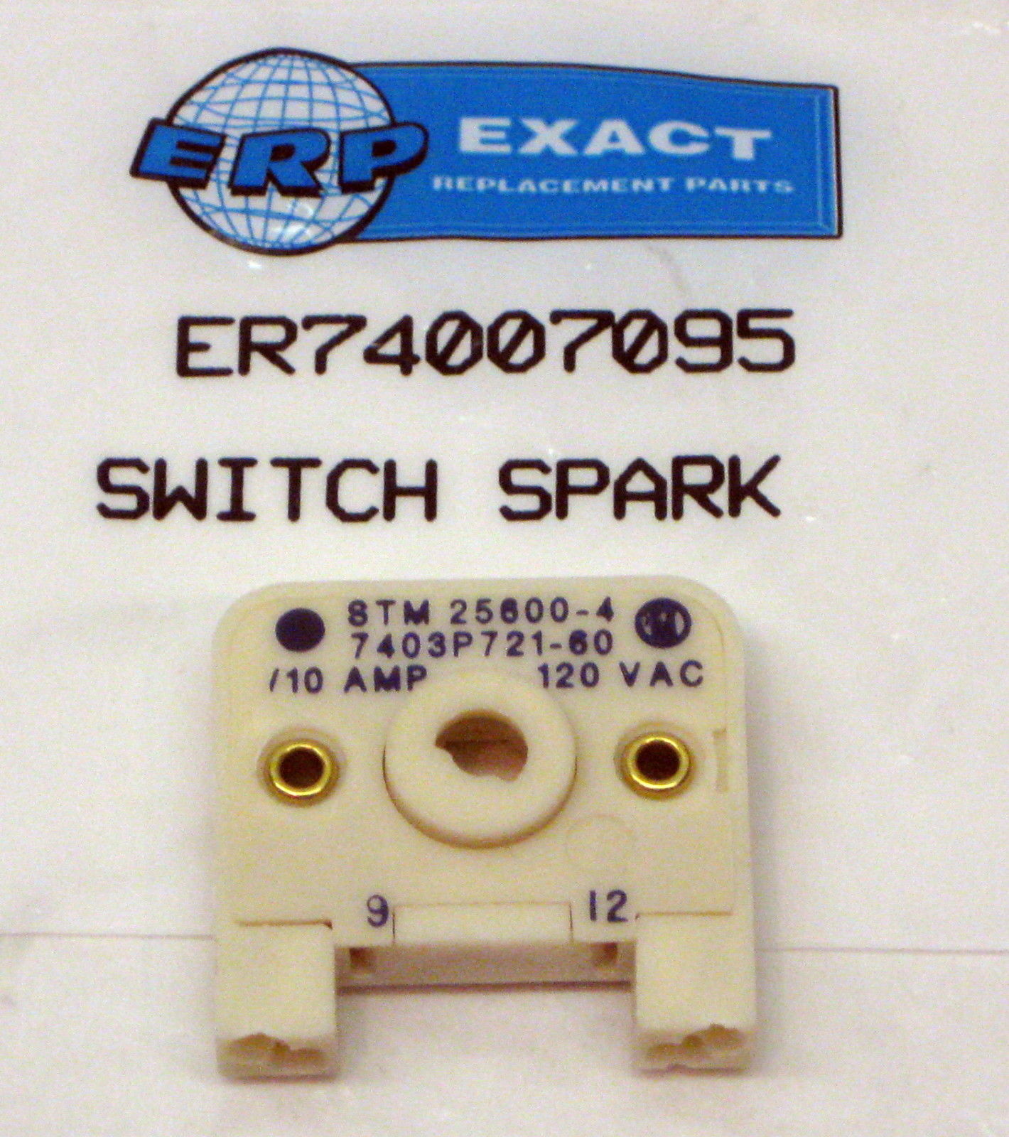 Gas Range Burner Spark Switch WP74007095 for Maytag Crosley AP6010959 PS11744150