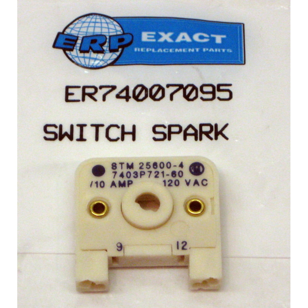 Gas Range Burner Spark Switch WP74007095 for Maytag Crosley AP6010959