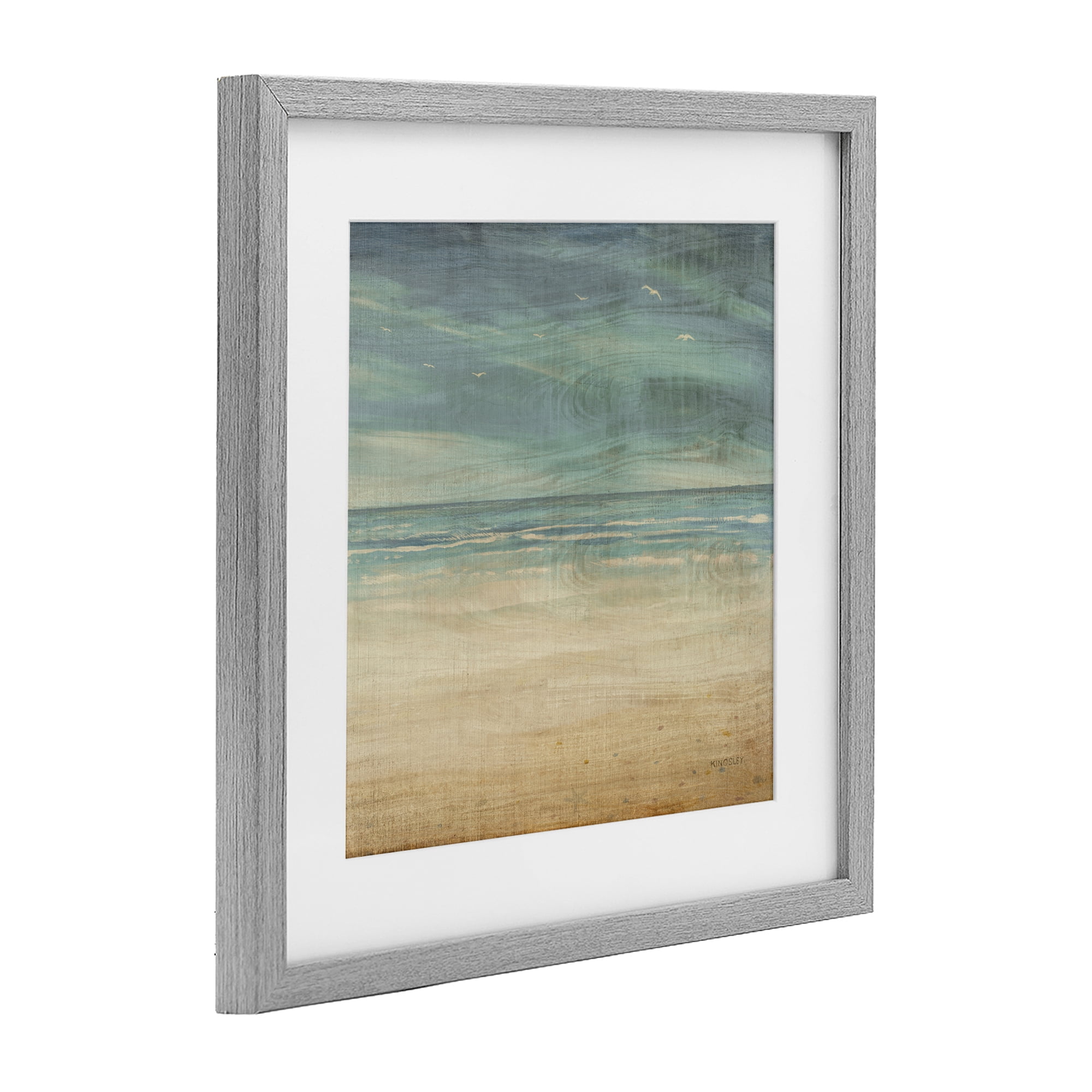 Stupell Industries Moody Coastal Days Gray Framed Print Under Glass, design by Dan Meneely