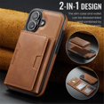 thumbnail image 2 of Case For IPhone 17 6.3" RFID Blocking Protective Purse Case With Magsafe 7-card Slots Kickstand 2 In 1 Detachabl Flip Shockproof Protective Leather Cover,Brown,For iPhone 17, 2 of 7
