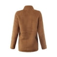 thumbnail image 3 of A2Y Women's Soft Sherpa Front Zipper Side Pockets Jackets Deep Camel M, 3 of 3