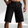 thumbnail image 2 of ctdiral Bermuda Golf Shorts for Men Summer Cotton Knee Length Short Pants Casual Stretchy Button Zipper Suit Shorts Business Workwear Office Shorts with Pockets, 2 of 5