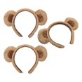 thumbnail image 2 of 3Pcs Bear Ears Headband Cute Fluffy Plush Animal Horns Hairband Women Girls Headband Cartoon Fluffy Headband Party Cosplay Headband Decor, 2 of 3