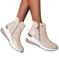 thumbnail image 1 of Bottines Compensées pour Femmes, Espadrilles Montantes à Fermeture Éclair, 1 of 3