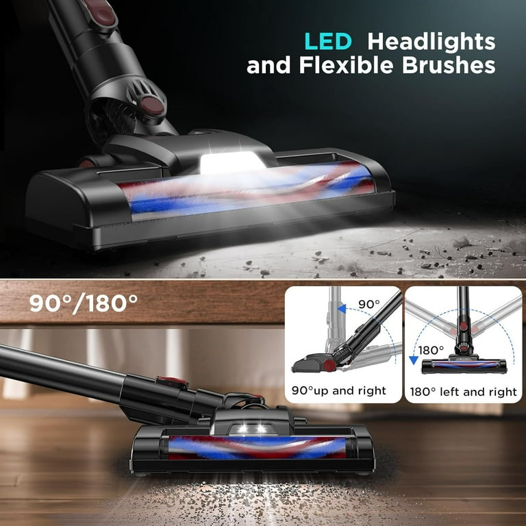 KUOSE Cordless Vacuum Cleaner, 38000PA/450W 50min 2500mah