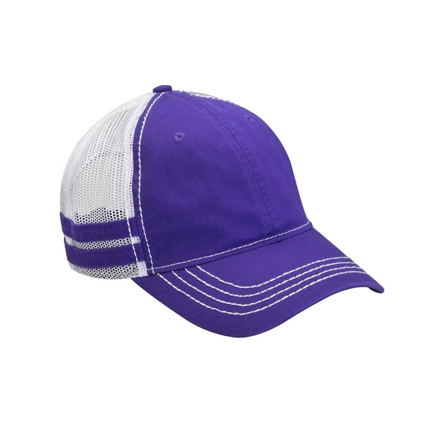 Adams Headwear ACHT102PU00001 ADAMS HERITAGE- Low Profile Trucker Hat with  Stripe Detail 