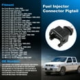 thumbnail image 2 of Unique Bargains 8Pcs Conector de Inyector de Combustible Wiring Harness para Ford E-150 Conector Plug Pigtail con Bloque de Terminal para Reemplazar 280150556/280150909/280150939, 2 of 7