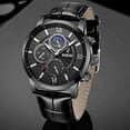thumbnail image 3 of Reloj LIGE Reloj para hombre de moda resistente al agua y luminoso completamente negro, 3 of 5